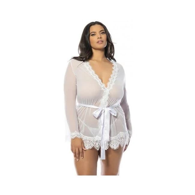 -=provence Short Robe - White 1x/2x - Image 1