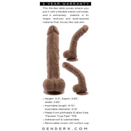 10 in Poseable Flexskin True Feel Dark, image 3