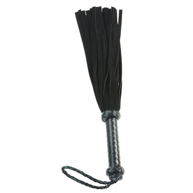 18" Mini 36 Suede Tail Flogger Black - Image 1