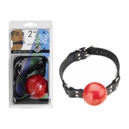2in Red Ball Gag W/buckle - Image 2
