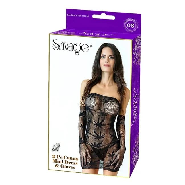 2pc Canna Mini Dress & Gloves - Image 1