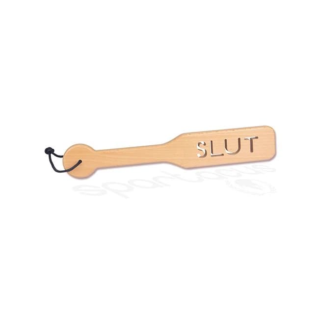 32cm Zelkova Wood Paddle W/ Impression Slut - Image 1