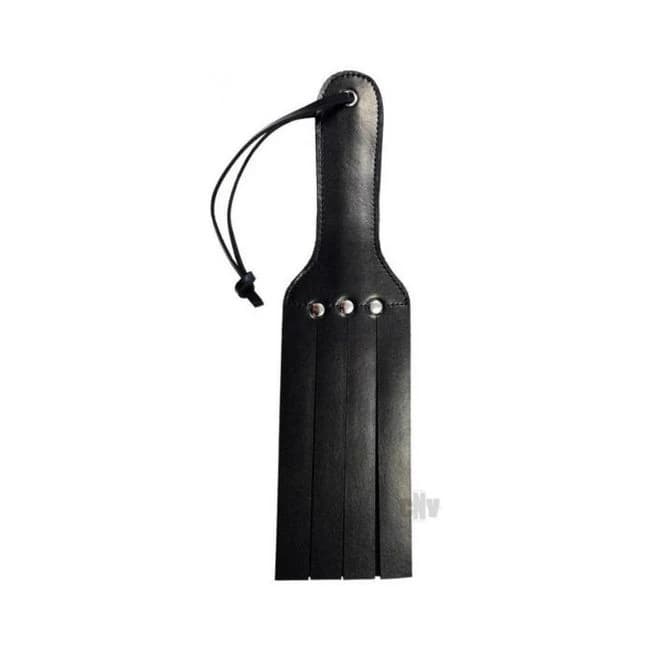 4 Strap Leather Paddle Black - Image 1