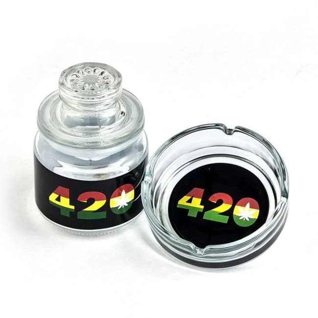 420 Glass Stash Jar & Ashtray Set - Image 1