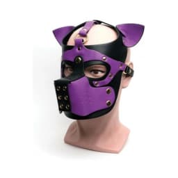 665 Bondage Pup Hood - Black/white, image 2