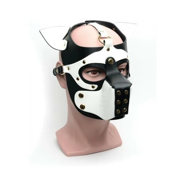 665 Bondage Pup Hood -  O/s Black/white - Image 1