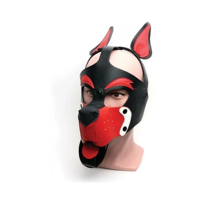 665 Playful Pup Hood - O/s Black/white/red - Image 1