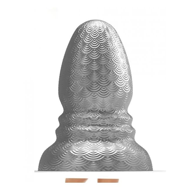 665 Stretch'r Ripple Butt Plug - Xl Gun Metal - Image 1