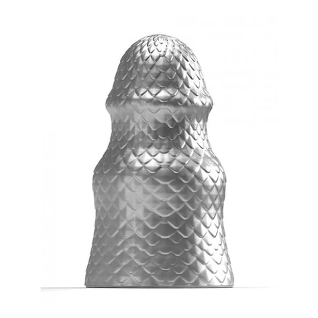 665 Stretch'r Scaly Butt Plug - Xl Gun Metal - Image 1
