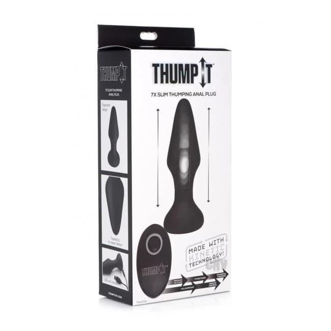 7x Slim Thumping Silicone Anal Plug - Image 1