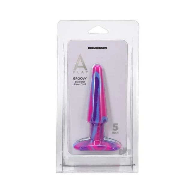 A-Play Groovy. Silicone Anal Plug Berry, image 1