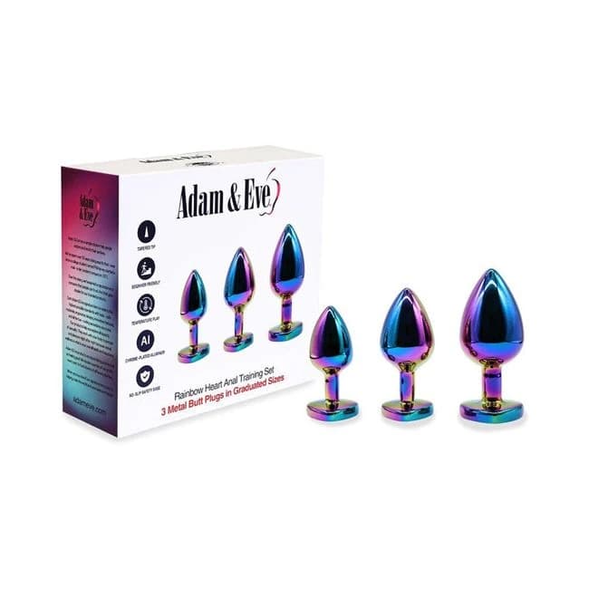 Adam & Eve Rainbow Heart Anal Training Set - Image 1