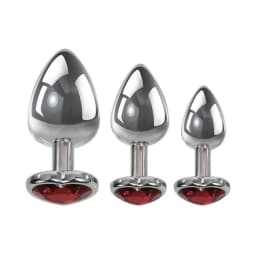Adam & Eve Three Hearts Gem Anal Plug Set, image 2