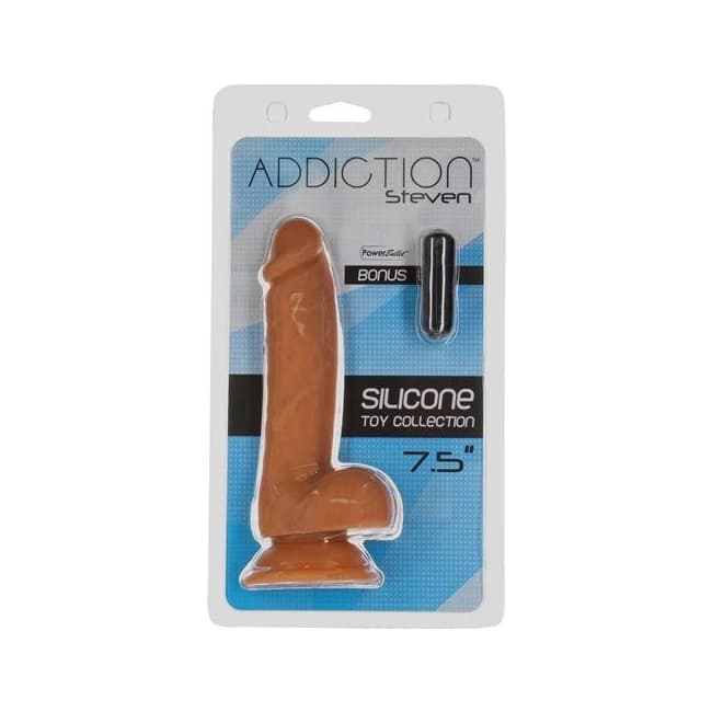 Addiction 100% Silicone Steven 7.5in Caramel - Image 1