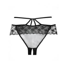 Adore Angel Crotchless Panty Black O/S, image 2