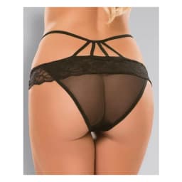 Adore Angel Crotchless Panty Black O/S, image 3