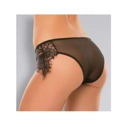 Adore Lavish & Lace Crotchless Panty Black O/S, image 3
