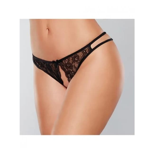 Adore Love Sick Open Lace Panty Black O/s - Image 1