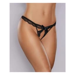 Adore Peach-Y Lace & Mesh Open Panty, image 1