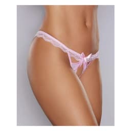 Adore Peach-Y Lace & Mesh Open Panty, image 2