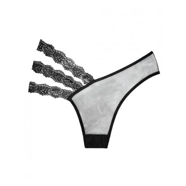Adore Sheer, Lace Wild Orchid Panty Black O/s - Image 1