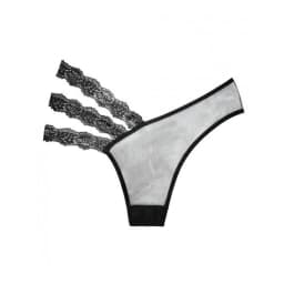 Adore Sheer, Lace Wild Orchid Panty Black O/S, image 1