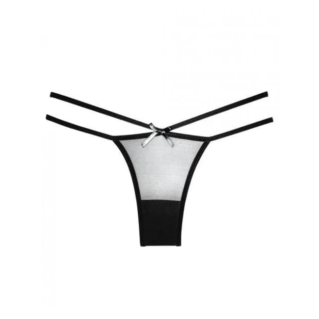 Adore Sheer Naughty Vanilla Panty Black O/s - Image 1