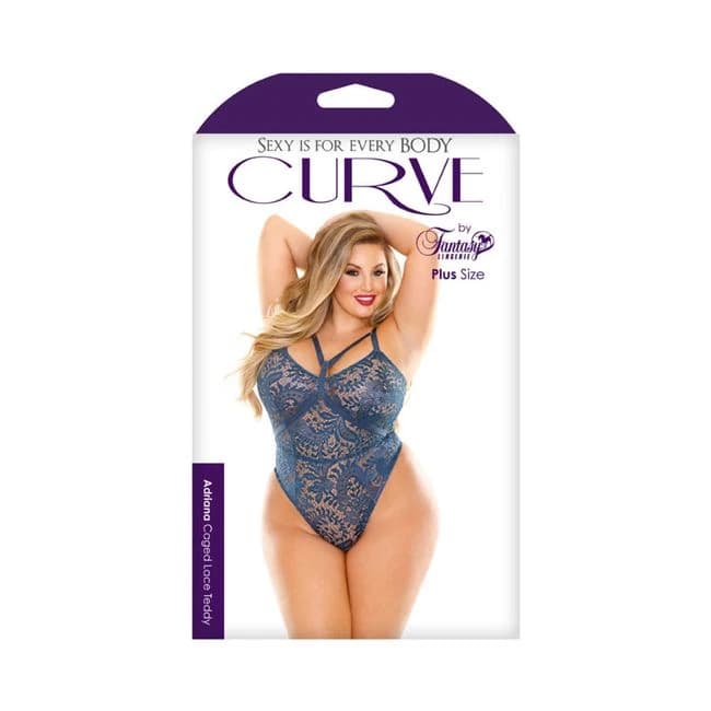 Adriana Caged Lace Teddy 1x/2x - Image 1