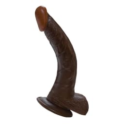 Afro American Whopper 8in w/ Balls Brown, image 2