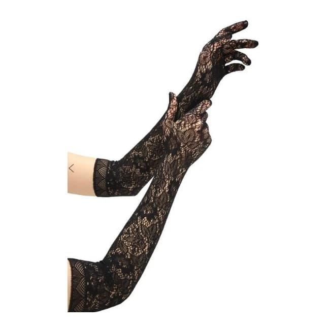 Allover Lace Opera Glove Black - Image 1