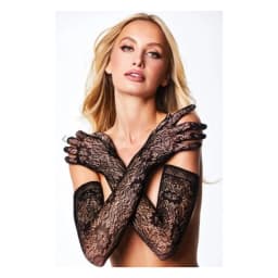 Allover Lace Opera Glove Black, image 2