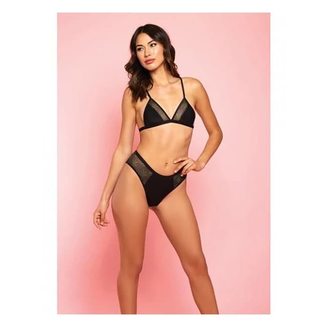 Amnesia Haze Bra & Panty Black Sm - Image 1