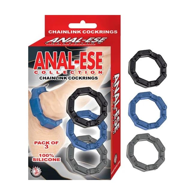 Anal-ese Collection Chain Link Cock Rings - Image 1