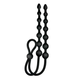 Ass-Sation Dual Silicone Anal Beads Black, image 2