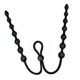 Ass-Sation Dual Silicone Anal Beads Black, image 3