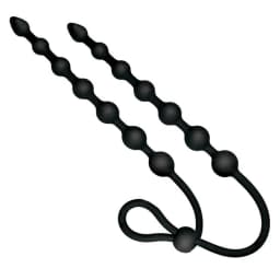 Ass-Sation Dual Silicone Anal Beads Black, image 4