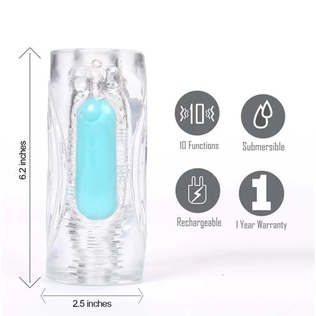 Aster Clear Stroker W/ Rechargeable Bullet - Image 1