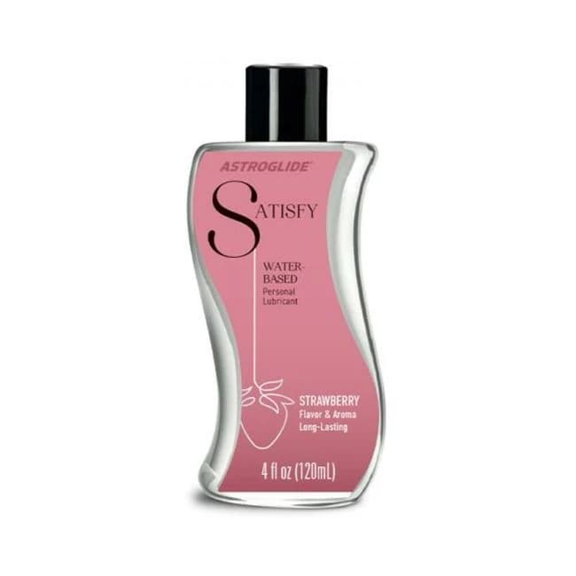 Astroglide Satisfy Strawberry 4 Oz. - Image 1