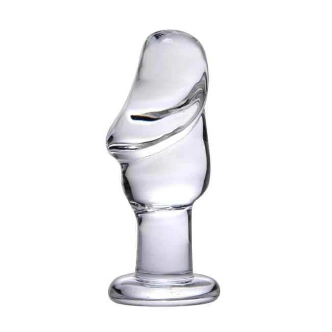 Asvini Glass Penis Anal Plug Clear - Image 1