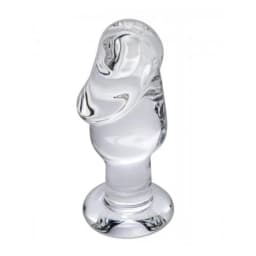 Asvini Glass Penis Anal Plug Clear, image 3