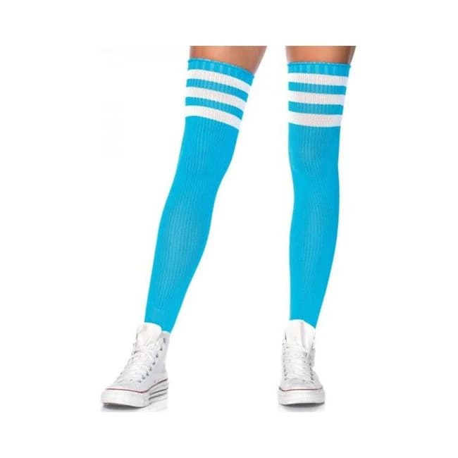 Athlete Thigh Hi 3 Stripe Os Blue - Image 1