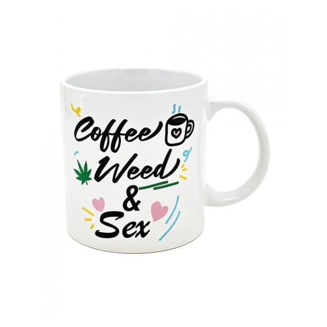 Attitude Mug Coffee, Weed & Sex - 22 Oz - Image 1