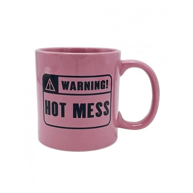 Attitude Mug Warning Hot Mess - 22 Oz - Image 1