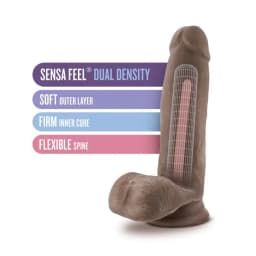 Au Naturel 7 Dildo w/ Balls Chocolate ", image 8