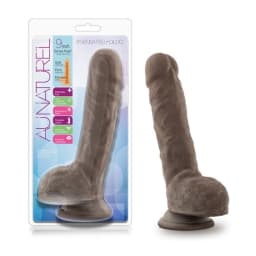 Au Naturel 9 Sensa Feel Dildo Chocolate ", image 3