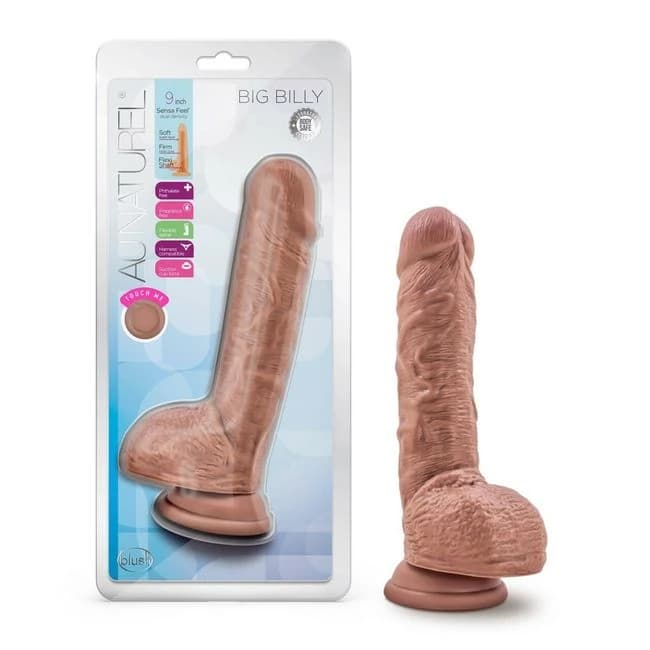 Au Naturel Big Billy 9in Dildo Mocha - Image 1