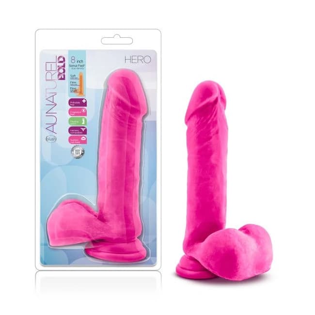 Au Naturel Bold Hero 8 in Dildo Pink - Image 1