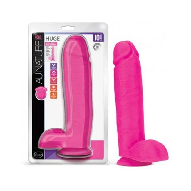 Au Naturel Bold Huge Dildo 10 In. Pink - Image 1