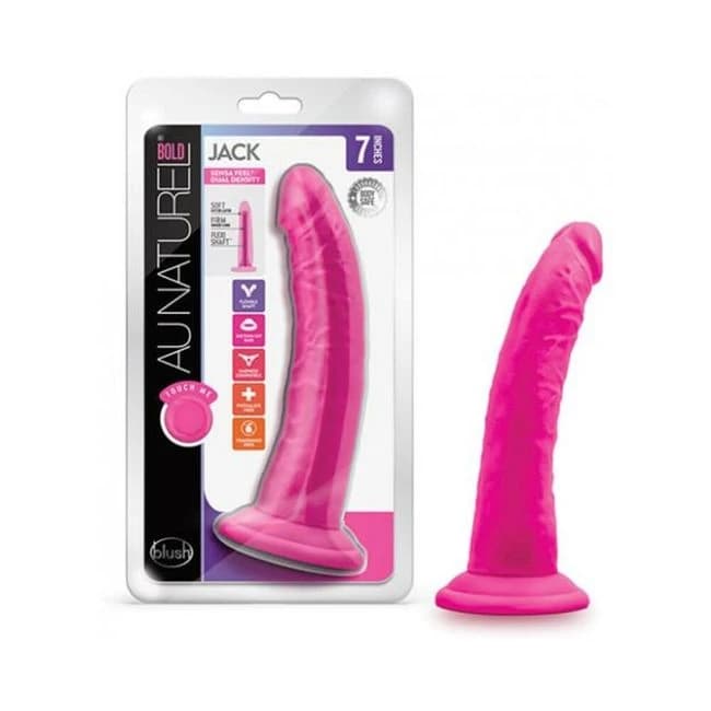 Au Naturel Bold Jack Dildo 7 In. Pink - Image 1