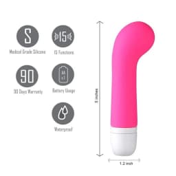 Ava Silicone G Spot Vibe Neon Pink, image 3